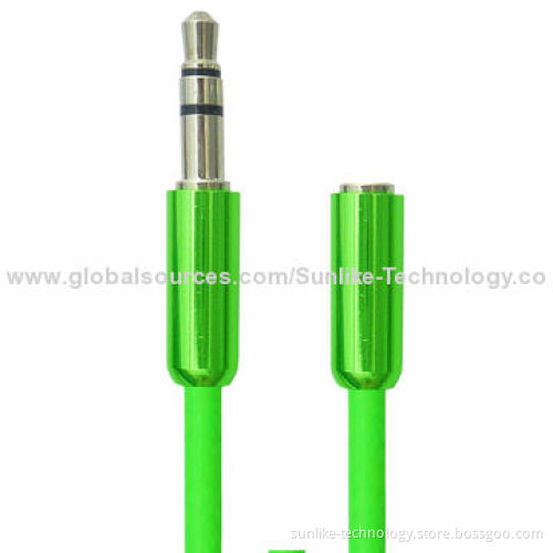Audio Extension Cable with Aluminum Shell, Ultra Soft, 3.5mm Mini Jack, 3.5SP Male-Female
